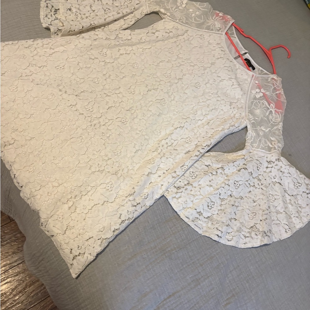 Cynthia Steffe Lace Bell Sleeve Dress